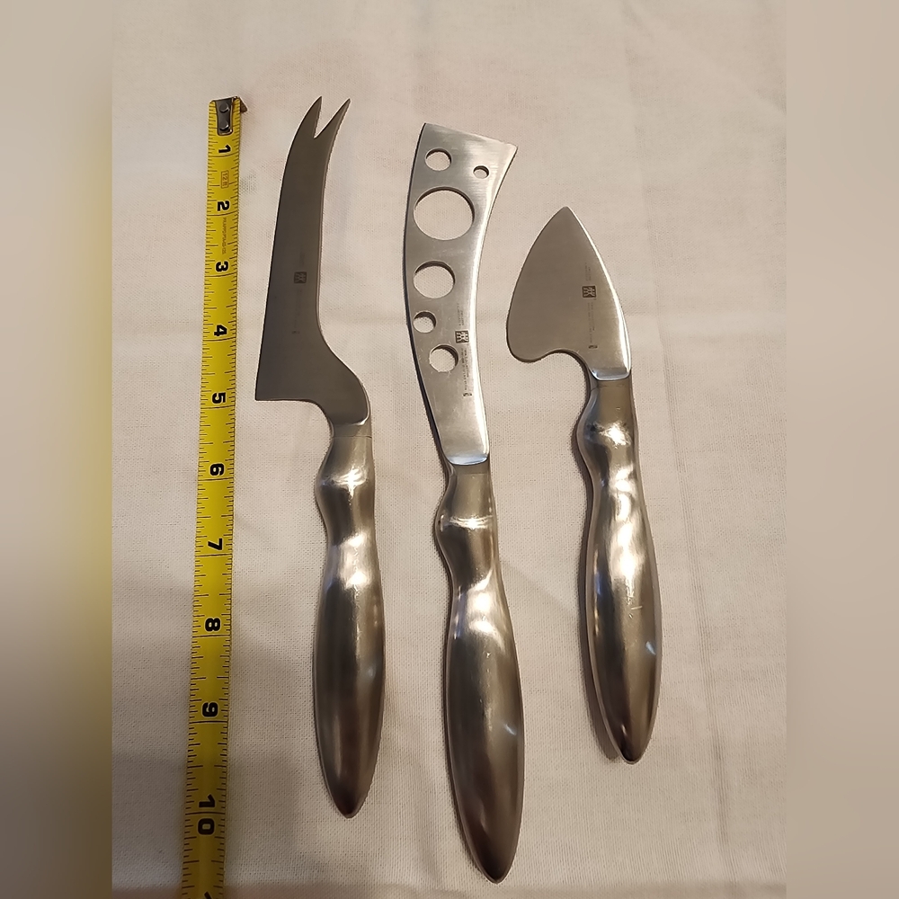 Zwilling Henckels Stainless Steel 3-Piece Cheese Knife Set  -lot 1001